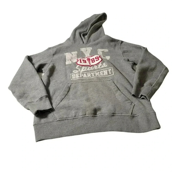 Place Est 1989 fleece sweater Sweatshirt boy Sz L/G (10/12) Hoodie pockets front - Picture 4 of 8